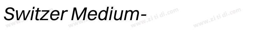 Switzer Medium字体转换